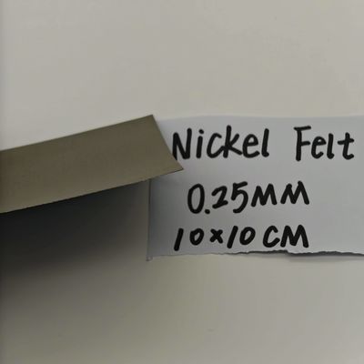 Feuille de papier nickel poreux circulaire carrée de 0,2 mm à 1,0 mm Feuille de pile à combustible de nickel